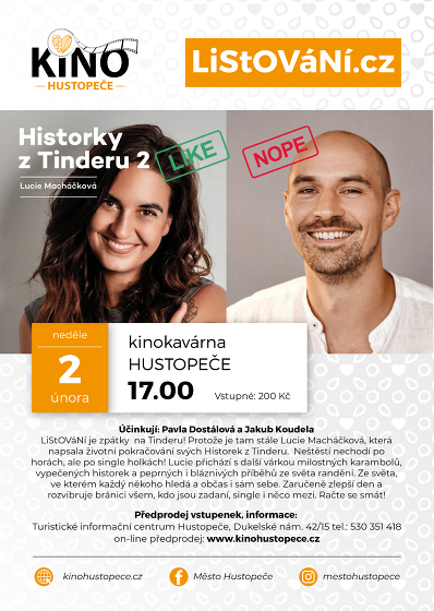 Plakát události LiStOVáNí.cz: Historky z Tinderu 2