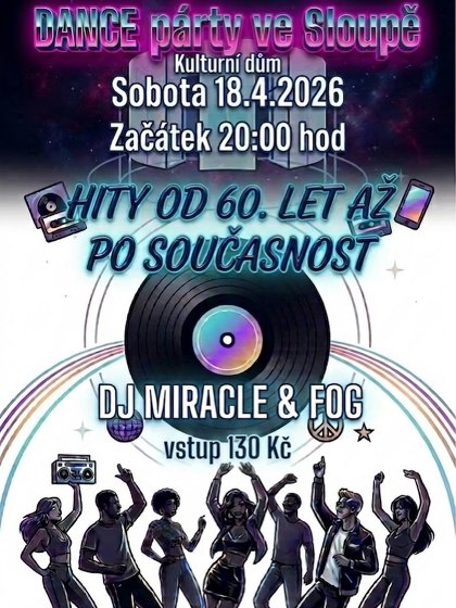 Plakát události Dance party ve Sloupě