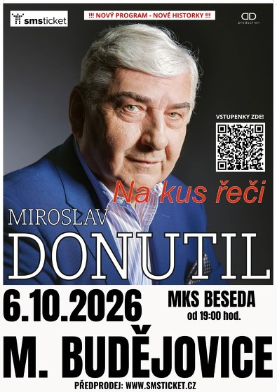 Plakát události Miroslav Donutil - Na kus řeči