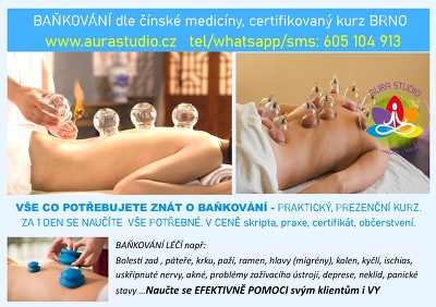 Plakát události kurz BAŇKOVÁNÍ dle čínské medicíny - 21.2.2026 Brno
