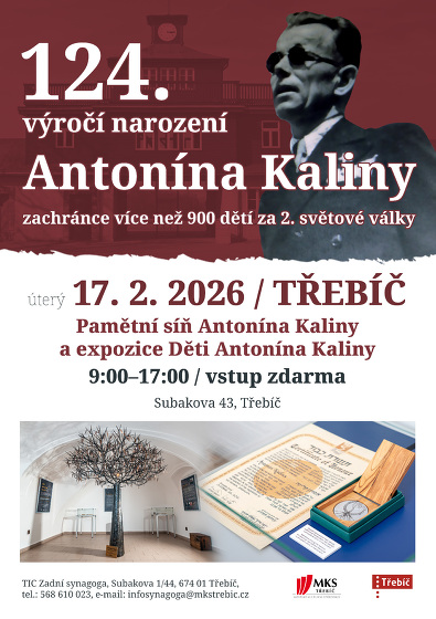 Plakát události 124. Výročí narození Antonína Kaliny