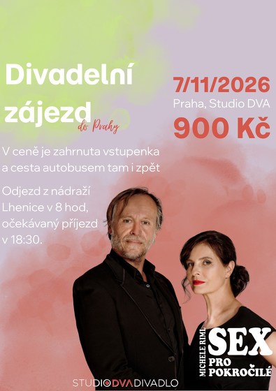 Plakát události Divadelní zájezd do studia DVA - Sex pro pokročilé