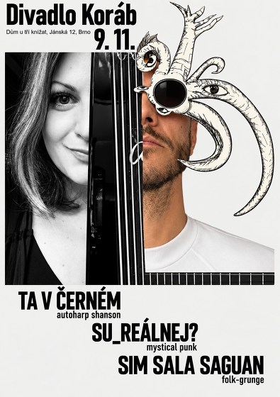 Plakát události Ta v černém & Su_realnej?