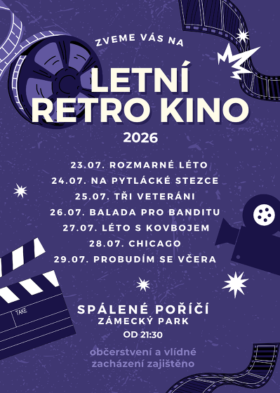 Plakát události Letní retro kino