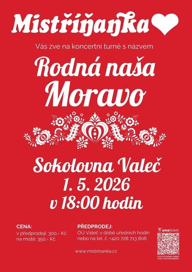 Plakát události Mistříňanka “Rodná naša Moravo”