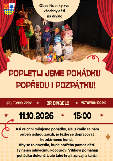 Plakát události Divadlo pro děti - Popletli jsme pohádku odpředu i pozpátku