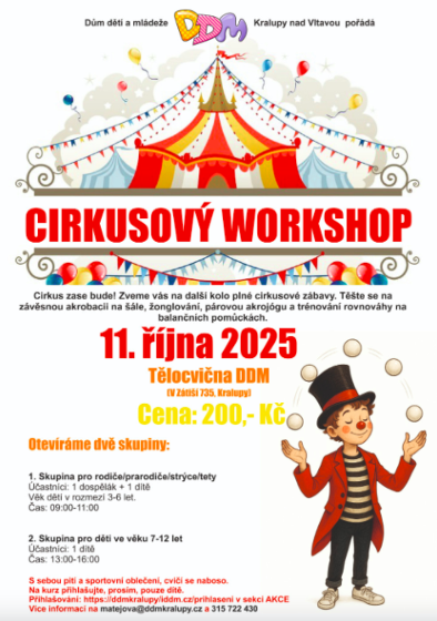 Plakát události Cirkusový workshop