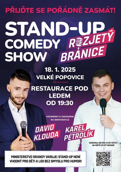 Plakát události Stand-up Comedy Show ROZJETÝ BRÁNICE (Velké Popovice)