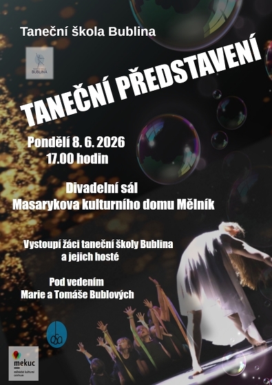 Plakát události Představení dětí Taneční školy Bublina