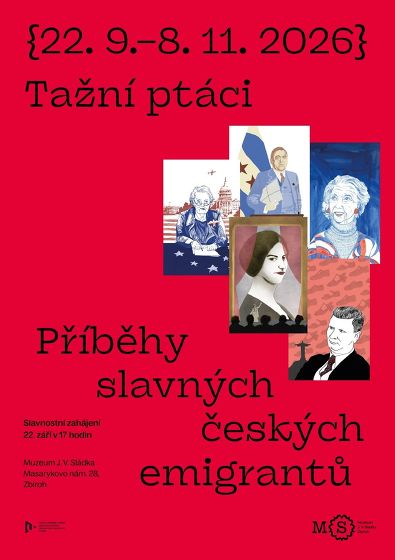 Plakát události Slavní Češi ve zbirožském muzeu
