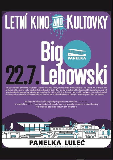 Plakát události LETNÍ KINO & KULTOVKY na Panelce: Big Lebowski