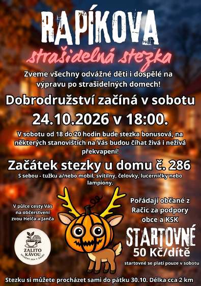 Plakát události Rapíkova strašidelná stezka