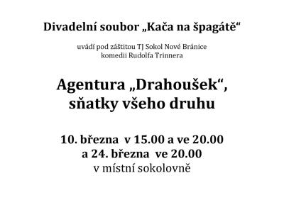 Plakát události Agentura Drahoušek, sňatky všeho druhu