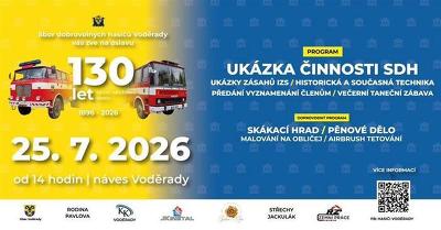 Plakát události Oslavy 130 let od založení SDH Voděrady