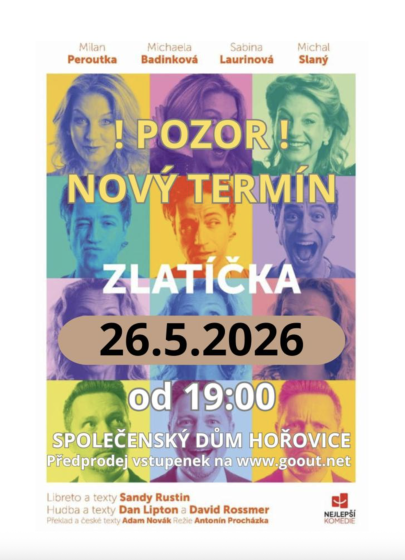 Plakát události Komedie Zlatíčka