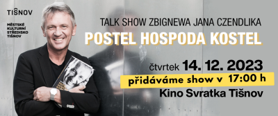 Plakát události Zbigniew Czendlik I Talkshow Postel hospoda kostel
