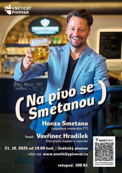 Plakát události Na pivo se Smetanou s hostem Vávrou Hradílkem