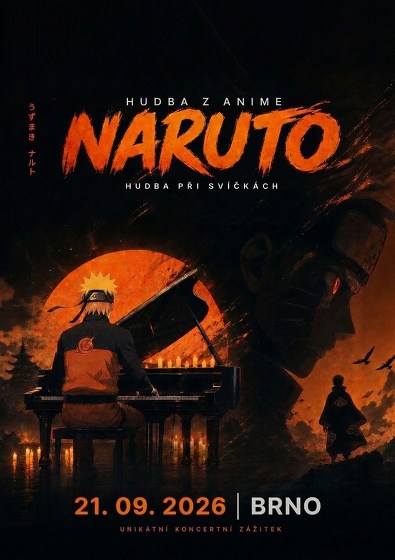 Plakát události Hudba Naruto při svíčkách v Brně