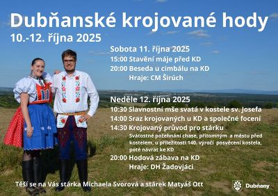 Plakát události Dubňanské krojované hody