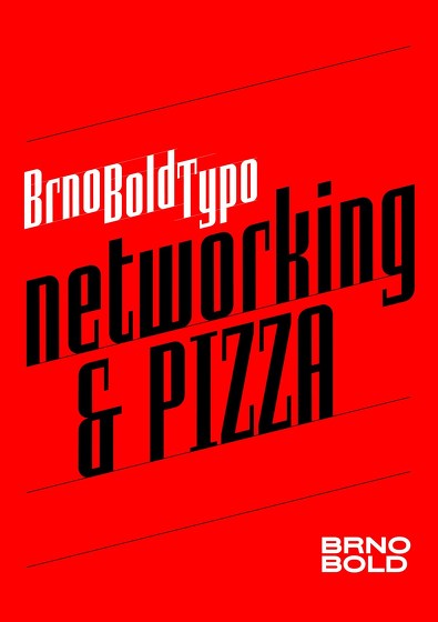 Plakát události Brno Bold Typo — večerní networking