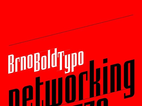 Plakát události Brno Bold Typo — večerní networking