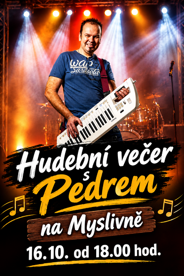 Plakát události Zábava s Pedrem na Myslivně
