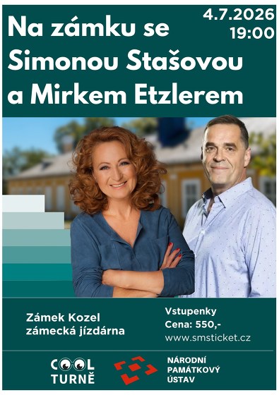 Plakát události Na zámku se Simonou Stašovou s Mirkem Etzlerem
