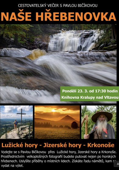 Plakát události Městská knihovna - Naše hřebenovka