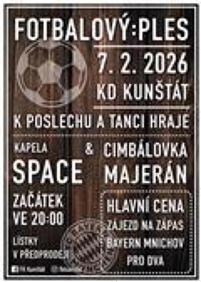 Plakát události Fotbalový ples, Kunštát