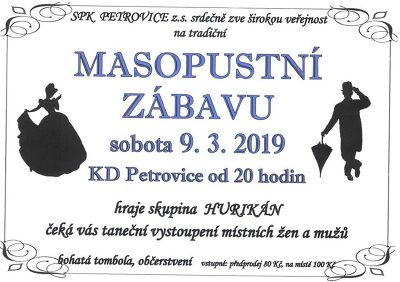 Plakát události Masopustní zábava