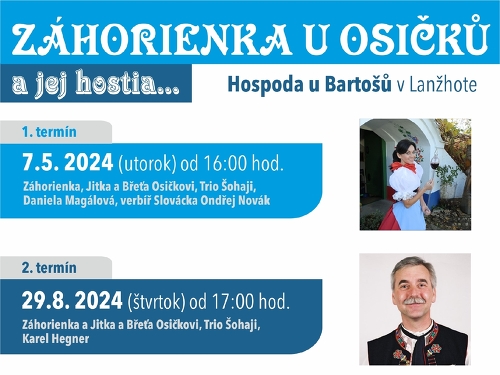 Plakát události Záhorienka u Osičků a jej hostia...