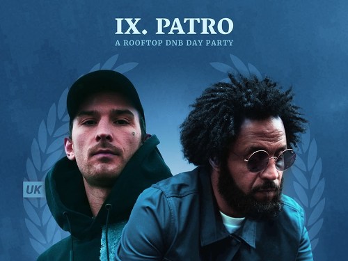 Plakát události IX. PATRO - Rooftop DNB Day Party w/ DRS & DOGGER (UK)