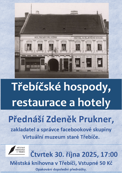 Plakát události Třebíčské hospody, restaurace a hotely / Zdeněk Prukner