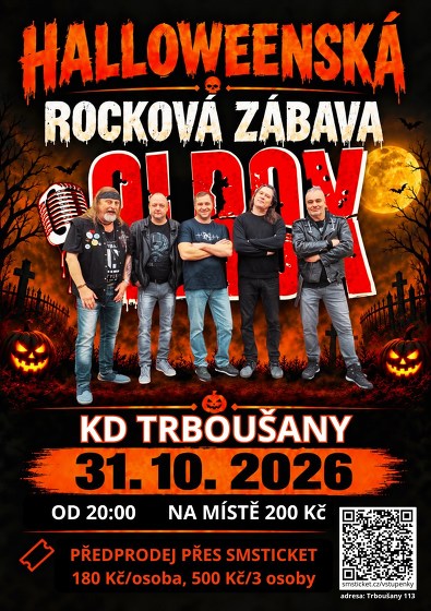 Plakát události Halloweenská rocková zábava ALROX Trboušany