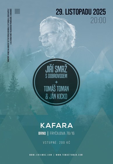 Plakát události Jiří Smrž s doprovodem + Tomáš Tomas & Jan Kicko