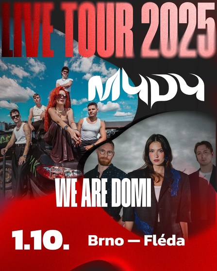 Plakát události Mydy + We Are Domi