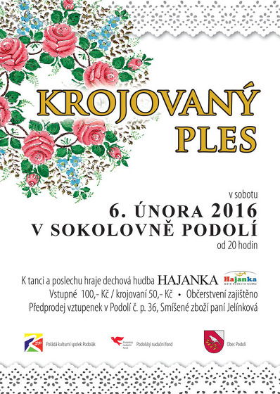 Plakát události Krojovaný ples v Podolí