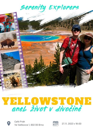 Plakát události Stand-up: Yellowstone - aneb život v divočině. Tom & Máří