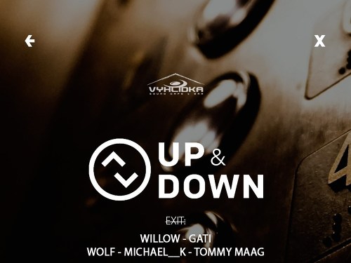 Plakát události Up & Down (EXIT x Vyhlídka)