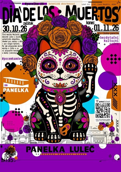 Plakát události Día De Los Muertos na Panelce 2026