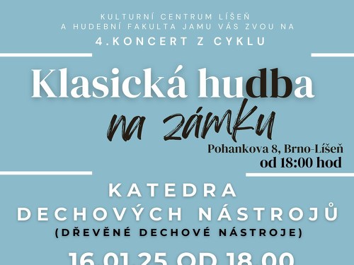 Plakát události Klasická hudba na zámku (Katedra dechových nástrojů)