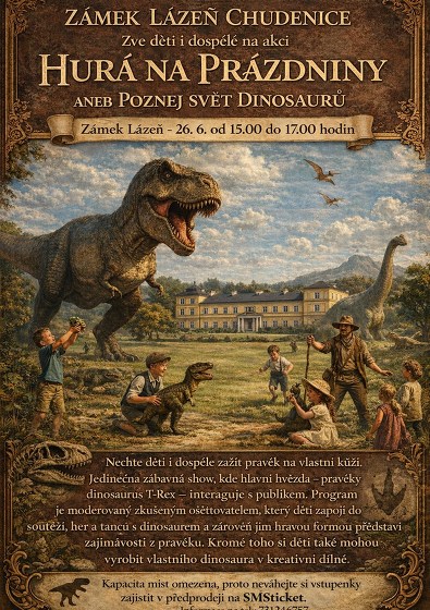 Plakát události Hurá na prázdniny anebo tajemný svět dinosaurů