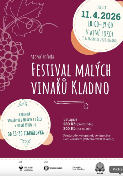 Plakát události 7. ročník Festivalu malých vinařů Kladno