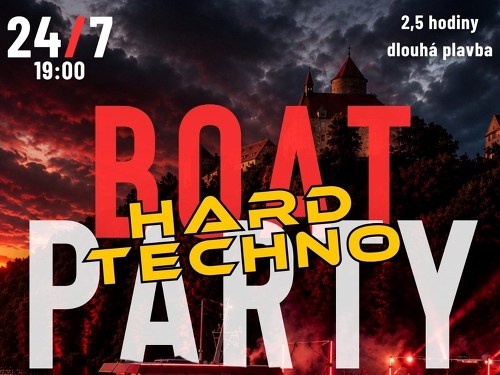 Plakát události Boat Party x Brněnská přehrada x Hard Techno edition