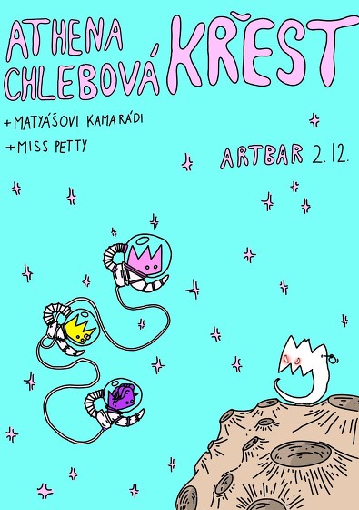 Plakát události Athena Chlebová: křest alba + Miss Petty, matyášovi kamarádi
