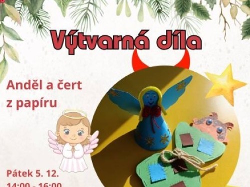 Plakát události Výtvarná dílna: Vánoční papírové ozdoby