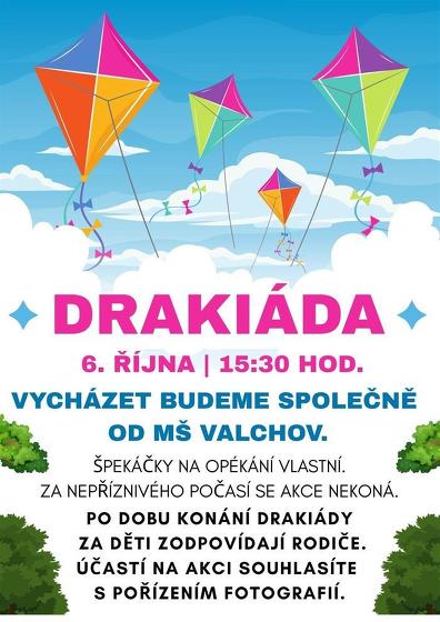 Plakát události Drakiáda Valchov