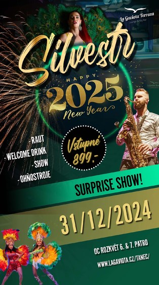 Plakát události SILVESTR 2025 v nejvyšším stylu
