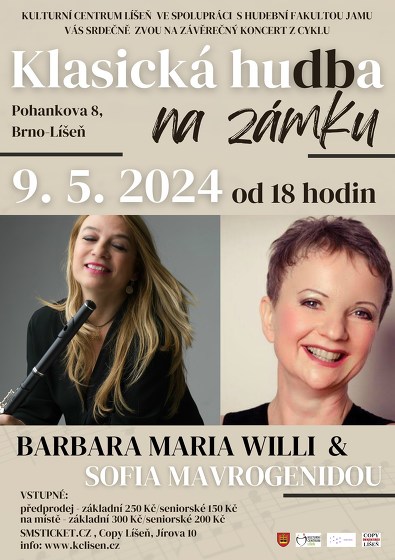 Plakát události KLASICKÁ HUDBA NA ZÁMKU - Barbara M.Willi/Sofia Mavrogenidou