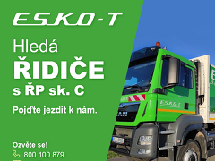 ESKO-T s.r.o. nabízí práci na pozici Řidič s ŘP sk. C v ESKO-T v obci Třebíč